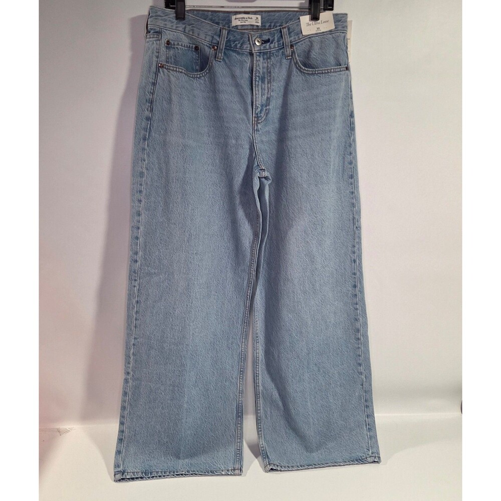 Abercrombie & Fitch The Ultra Loose Low Rise Wide Leg Jeans sz 30 NWT